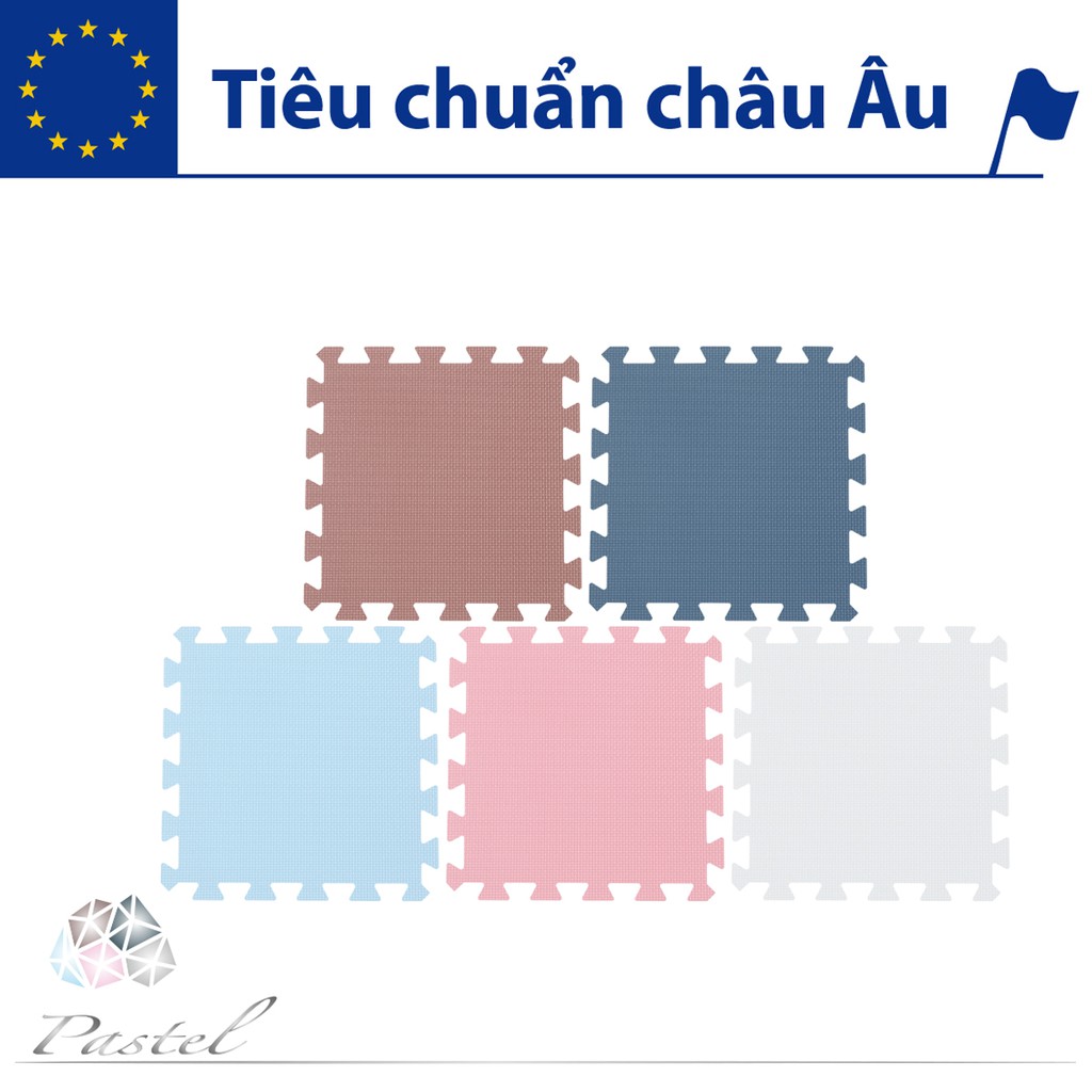 Thảm Xốp Lót sàn Cho bé – Đơn màu Pastel 10 miếng