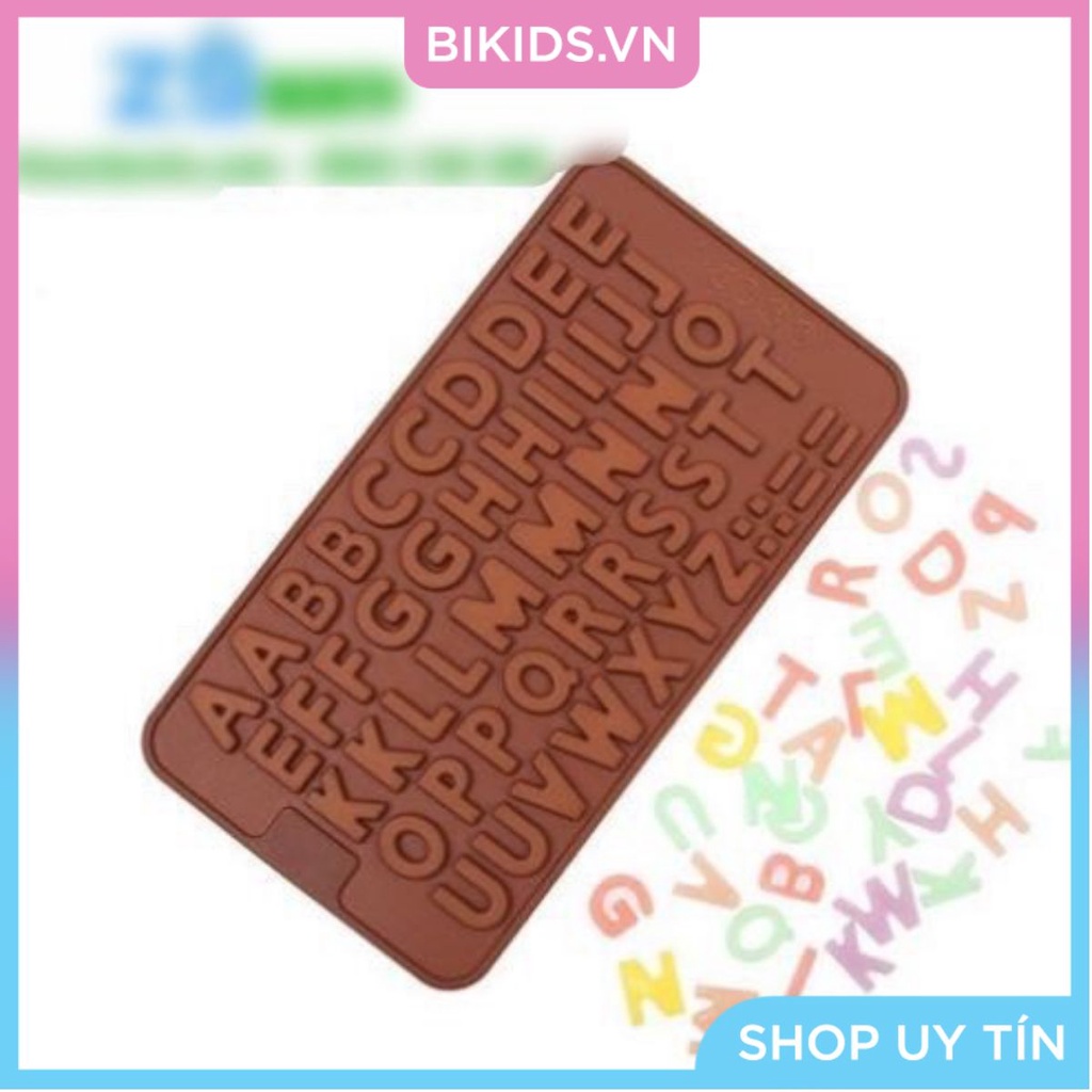 KHUÔN THẠCH SOCOLA SILICON BẢNG CHỮ CÁI - Cao cấp