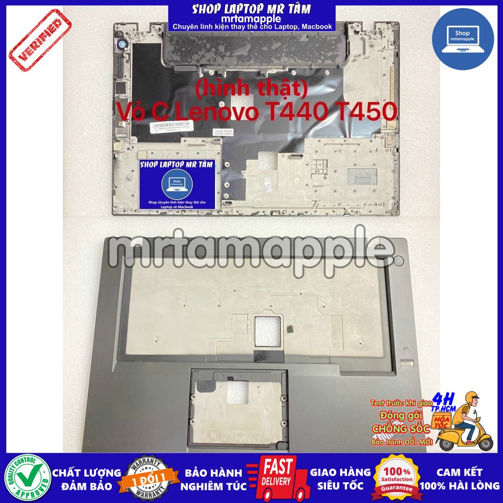 (COVER) VỎ C (MẶT ĐỰNG BÀN PHÍM) LAPTOP LENOVO T440 T450 (NO TOUCHPAD) dùng cho Thinkpad T440 T450