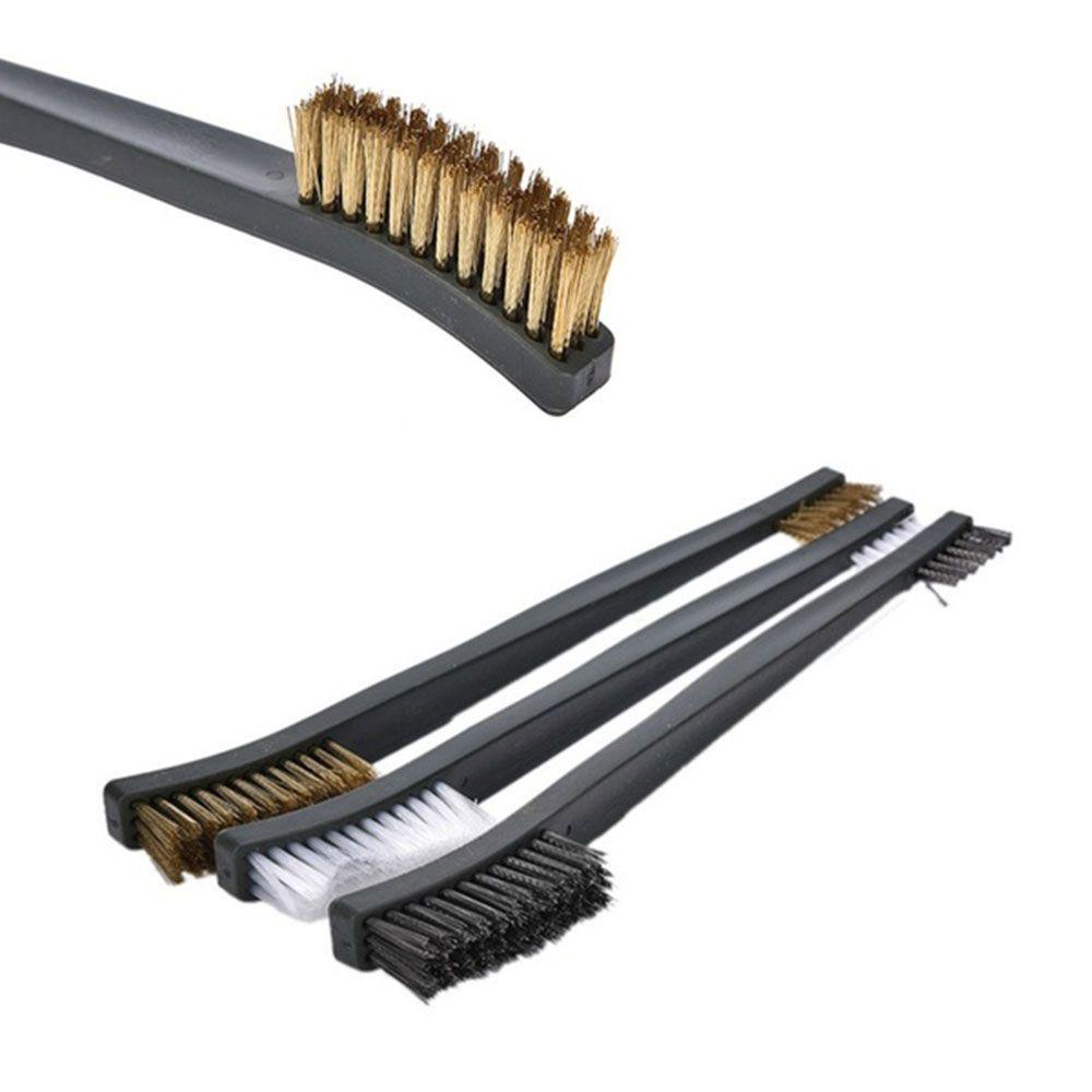 Bộ 3 Bàn Chải Đánh Bóng Hai Đầu Sợi Nylon
