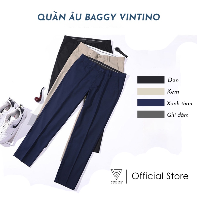 Quần tây nam, Quần âu nam hàn quốc ống côn công sở vải tuyết hàn co giãn dày dặn QA1 VINTINO