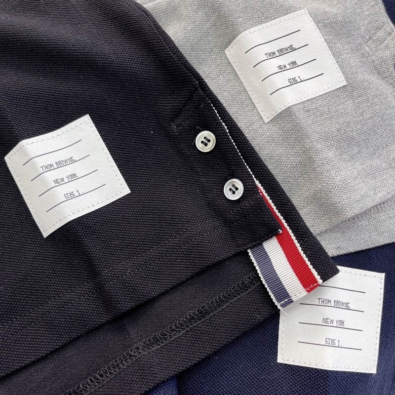 ⚡️[Hight Quality] - Áo Thun Thom Brown Center-Back Stripe Piqué Tee, Áo phông nam TB cao cấp