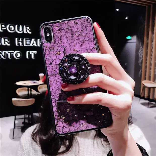 Ốp Lưng Lấp Lánh Có Giá Đỡ Cho Realme 3 5 6 Pro C15 C11 C3 C2 C1 2 5i 5s 6i Oppo F11 F9 F7 F5 Youth A92 A52 A9 2020 A5S A7 2018 A3S A83