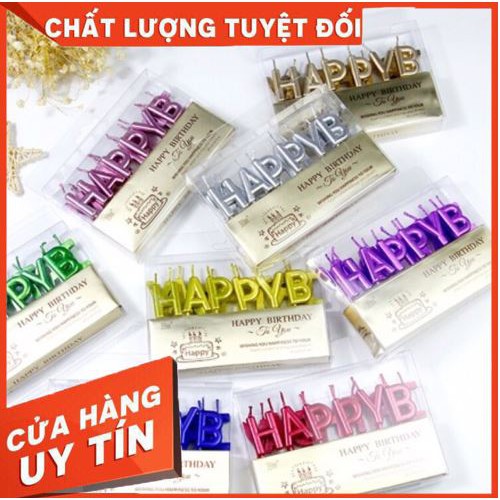 [GIÁ SỐC] Nến happy birthday nhũ trang trí bánh kem,bánh sinh nhật,hàng đẹp,an toàn,chất lượng,giá cả cạnh tranh