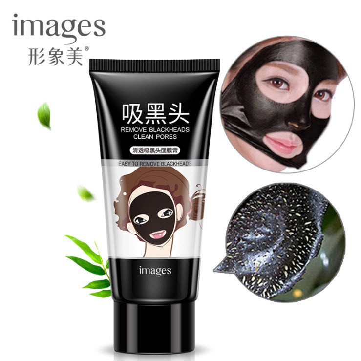 Gel Lột Mụn Than Tre Images 60g Nội Địa Trung,Hút sạch mụn cám, mụn đầu đen. Thải độc chì- Sáng da