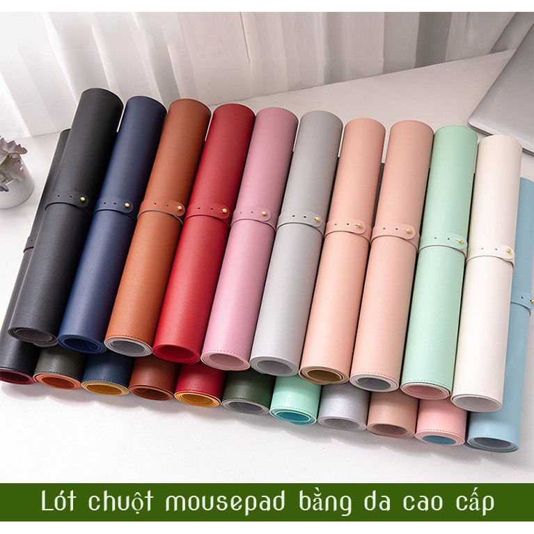 Lót Chuột Da 2 mặt Mouse Pads cao cấp, Lót Chuột Để Bàn Làm Việc DeskPad, Chống Nước Siêu Bền
