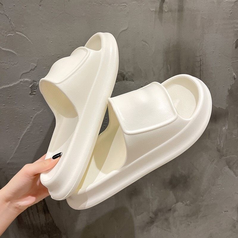 Best Shop - Phom Nhỏ Tăng Sz - Dép Bánh Mỳ Leap Nữ, Dép Nam Nữ Quai Ngang Siêu Nhẹ - 2 Màu Đen Trắng