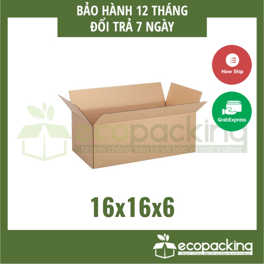 [XẢ KHO] Combo 50 thùng hộp carton 16x6x6 cm để đóng gói giao hàng