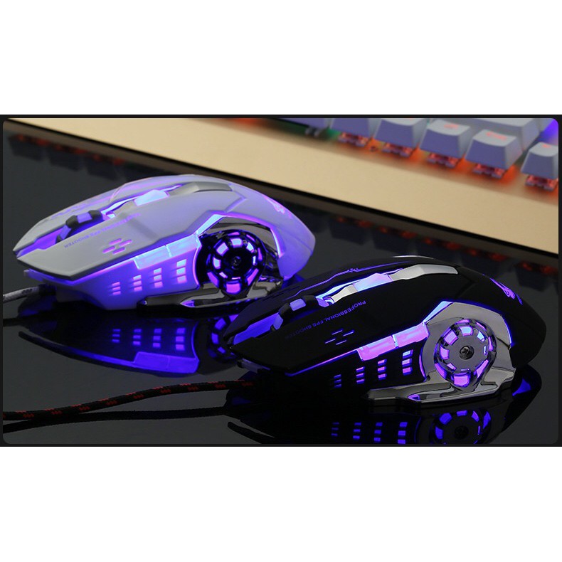 Chuột Chơi Game V5 Bản Star Black Led RGB Tự Động Siêu Đẹp, Dùng Cho Máy Tính, Laptop, PC, Tivi | BigBuy360 - bigbuy360.vn