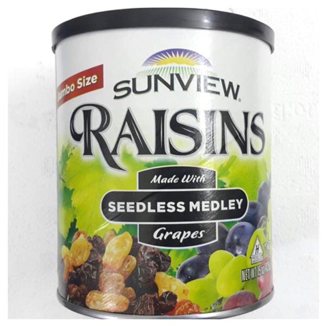 Nho khô Sunview Raisins Mỹ 425g