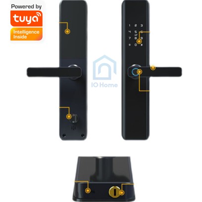 Khóa cửa vân tay thông minh cao cấp bảng to MX10, kết nối wifi, App Tuya/ Smartlife- Lõi 6068, 8 viên pin AA