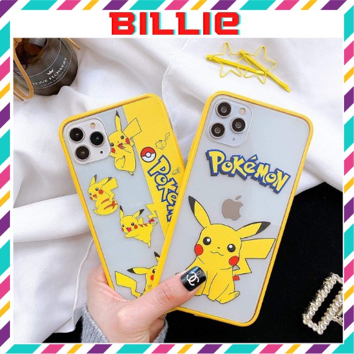 Ốp lưng iphone viền màu in hình Pokemon, minion 6/6plus/6s/6splus/7/8/7plus/8plus/x/xs/xs max/11/11pro max