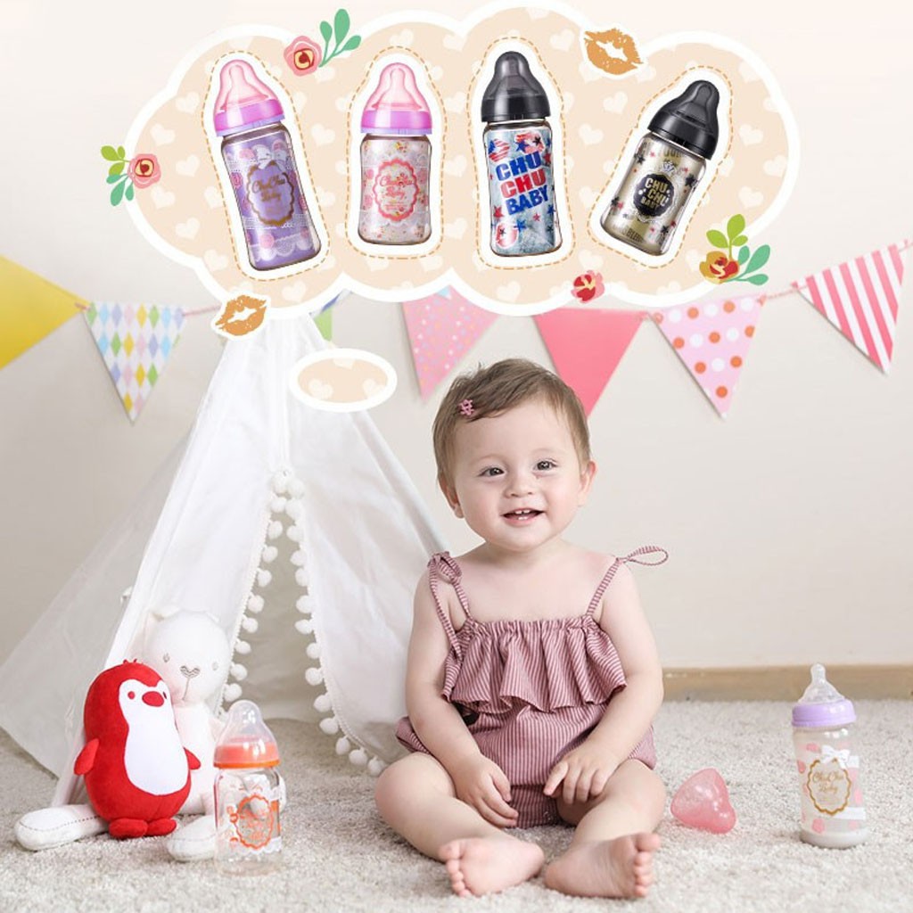 Bình Sữa PPSU ChuChu Baby Cổ Rộng 160ml