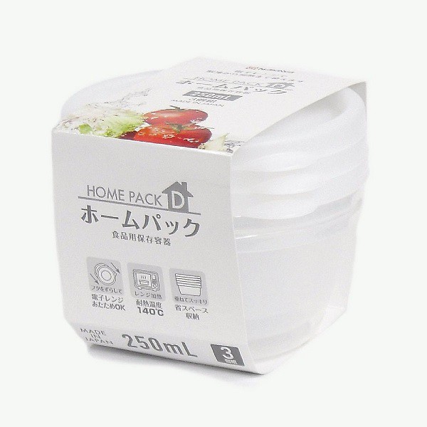 Set 2 hộp đựng thực phẩm nhựa trong Nakaya hình vuông dễ xếp chồng 650ml Nhật Bản - Tetuchan Store
