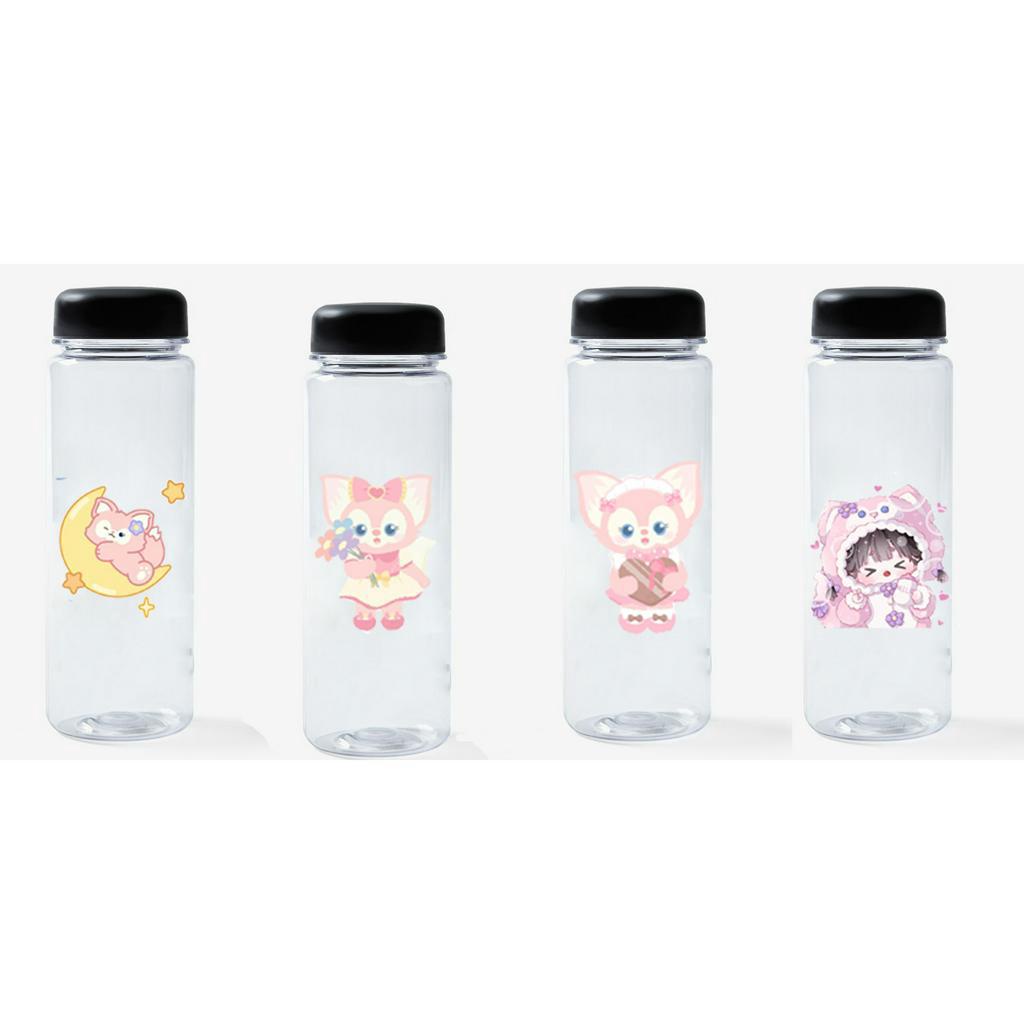 Bình nước gấu dâu tây lotso thỏ stella cáo lina nhựa in màu BNI30 công chúa hoạt hình 500ml dễ thương DF friends