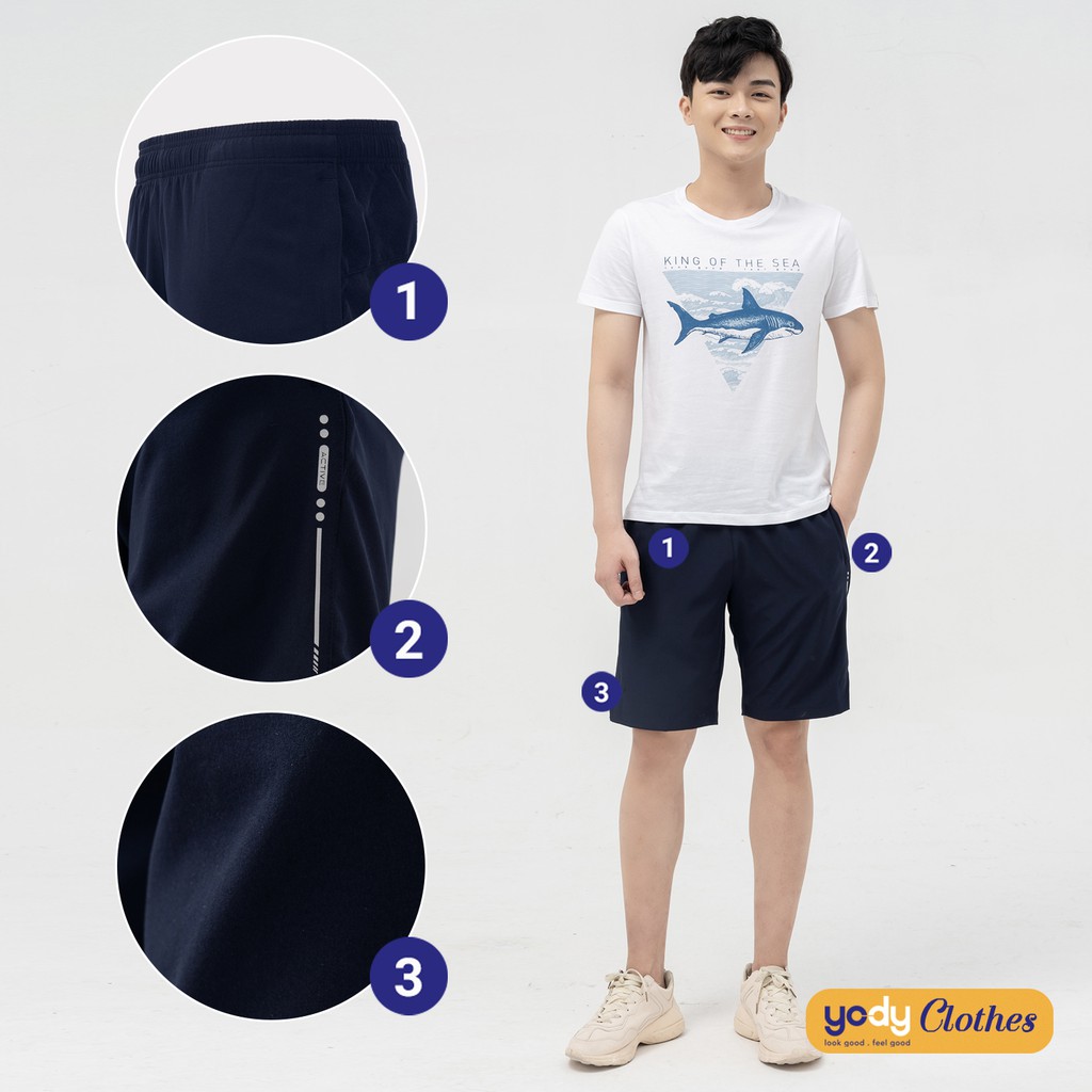 Quần short nam YODY chất kaki thoáng mát không nhăn kiểu dáng trẻ trung QSM4013 | BigBuy360 - bigbuy360.vn