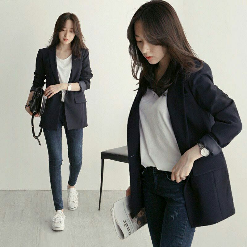 Áo Blazer Quảng Châu 2 lớp kèm đệm vai và túi thật sâu đẹp size S/M/L/XL/2XL
