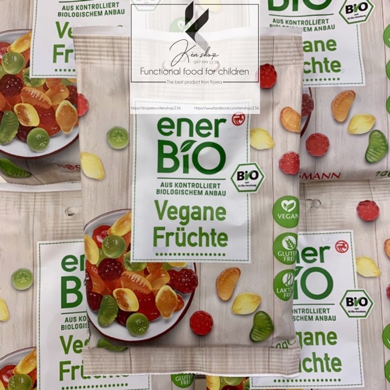 Kẹo dẻo hữu cơ ENER BIO Đức date 09.2024