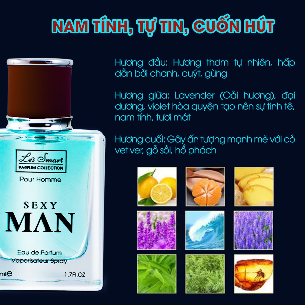 Tinh dầu nước hoa mini bỏ túi dạng ống xịt Sexy MAN hương gỗ đặc trưng thể hiện sự lịch lãm nam tính lưu hương 8 tiếng