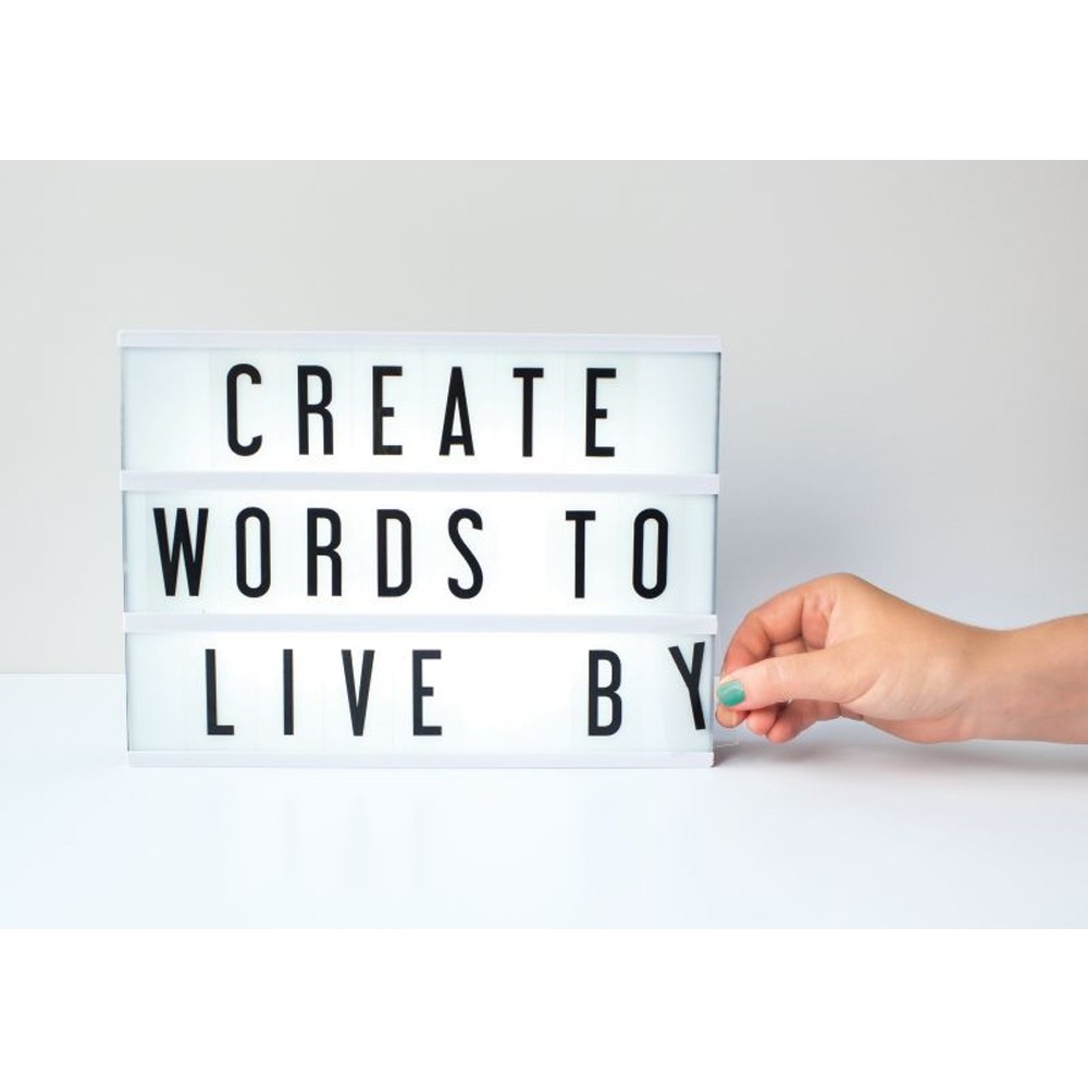 Hộp đèn led trang trí nội thất và 85 thẻ hình chữ cái & chữ số lắp ráp sáng tạo | BigBuy360 - bigbuy360.vn