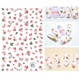 sticker dán móng hoa lá bướm