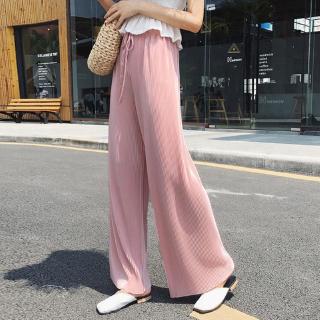 Quần ống rộng vải lụa chiffon thời trang cho nữ