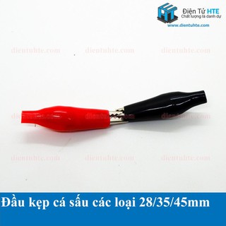 Cặp Đầu kẹp cá sấu Đen + Đỏ