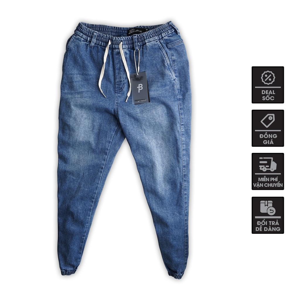 Quần Jogger BTM Dây Rút Vải Jeans - BENTINO