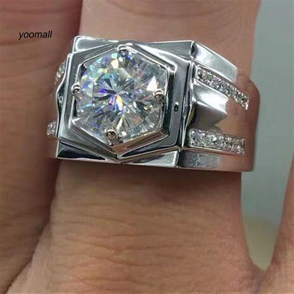 / Yo / Nhẫn Cưới Mạ Hợp Kim Đánh Bóng Cho Nam