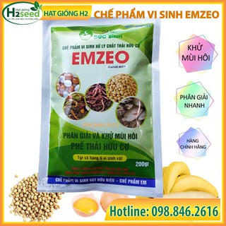 Men vi sinh Emzeo - Gói 200g - Khử mùi hôi phân cá, ủ đậu tương và rác thải sinh hoạt