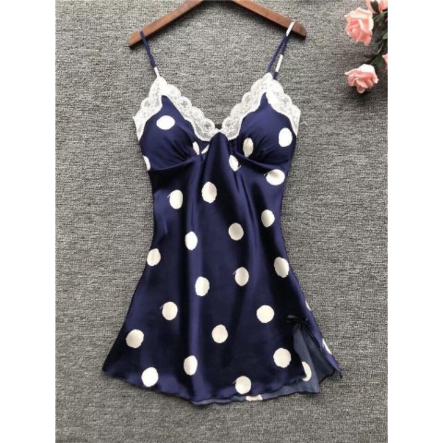 Váy ngủ Bi satin lụa hàng bán shop cao cấp