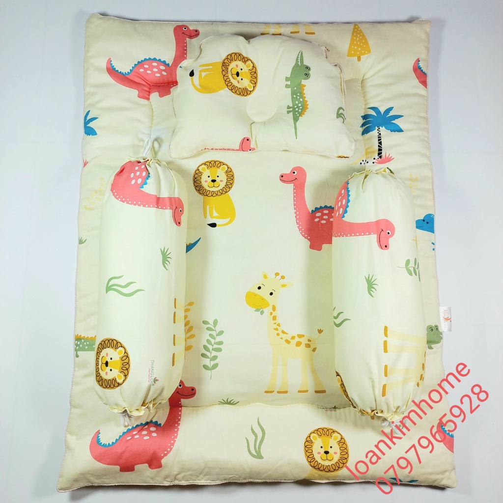 BỘ NỆM SƠ SINH COTTON CHẦN GÒN CHO BÉ 0- 18 THÁNG