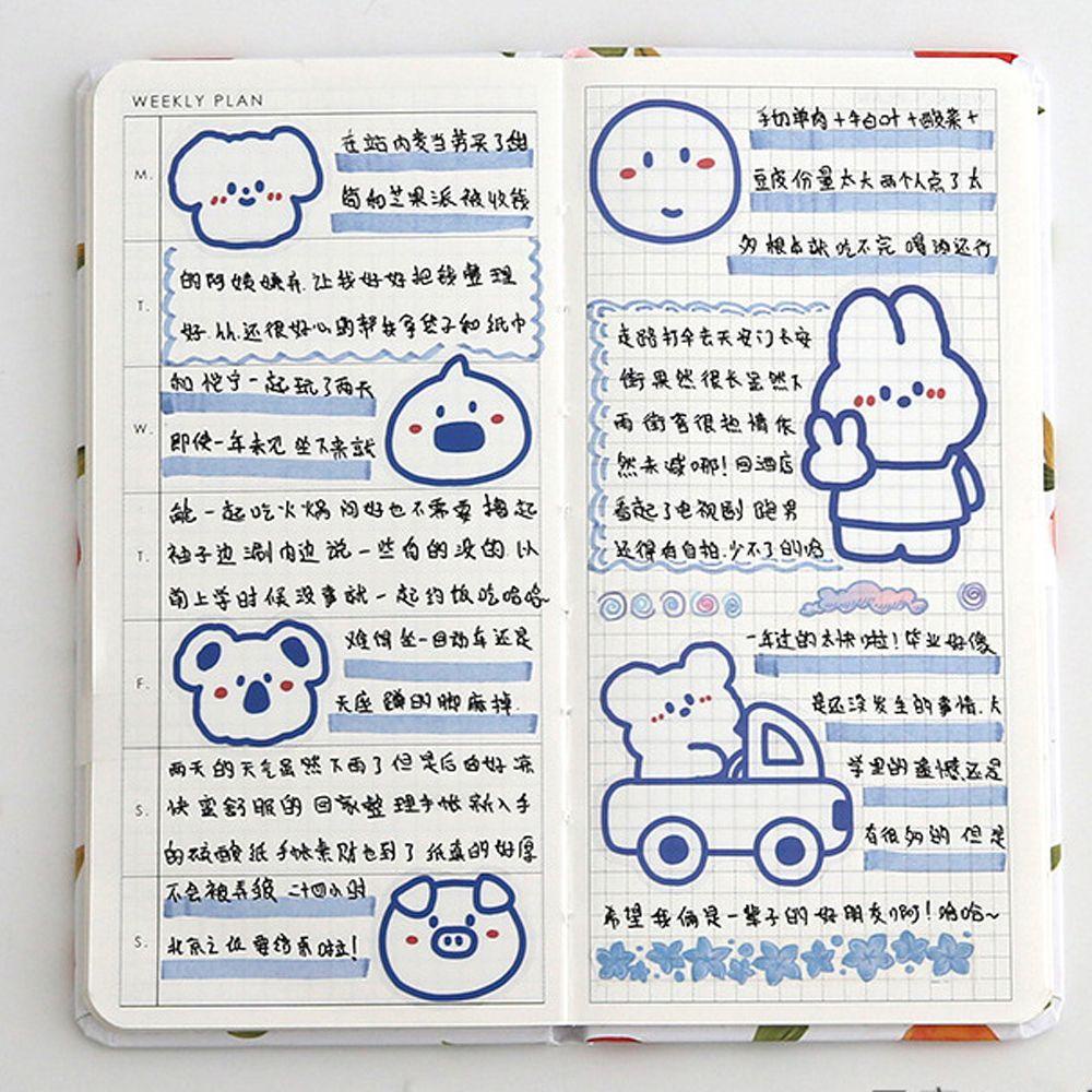 PEWANY Miếng Dán Trang Trí Điện Thoại / Sổ Tay / Nhật Ký Hình Động Vật Dễ Thương