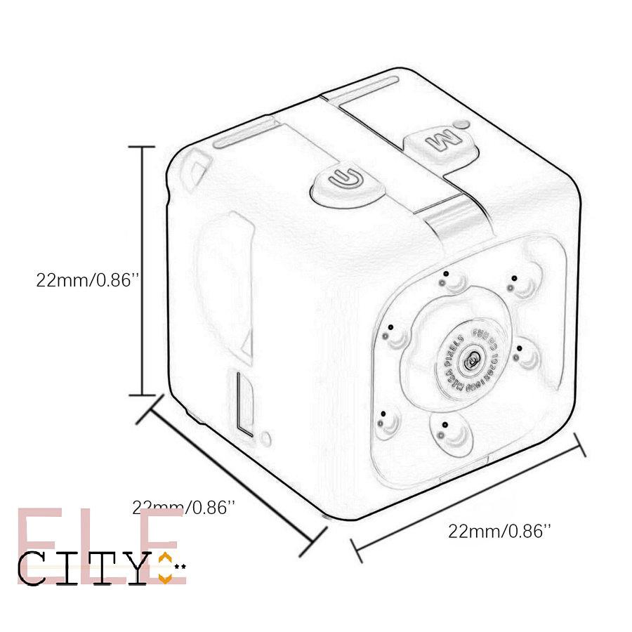 Camera Hành Trình Mini Cho Xe Hơi 888ele Sq11 Hd 960 / 1080p