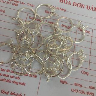 PHÔI NHẪN BẠC TA GẮN ĐÁ PHONG THỦY