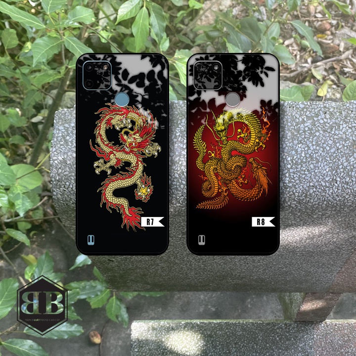 Ốp lưng kính cường lực Realme C21Y / Realme C21 hình rồng nam tính