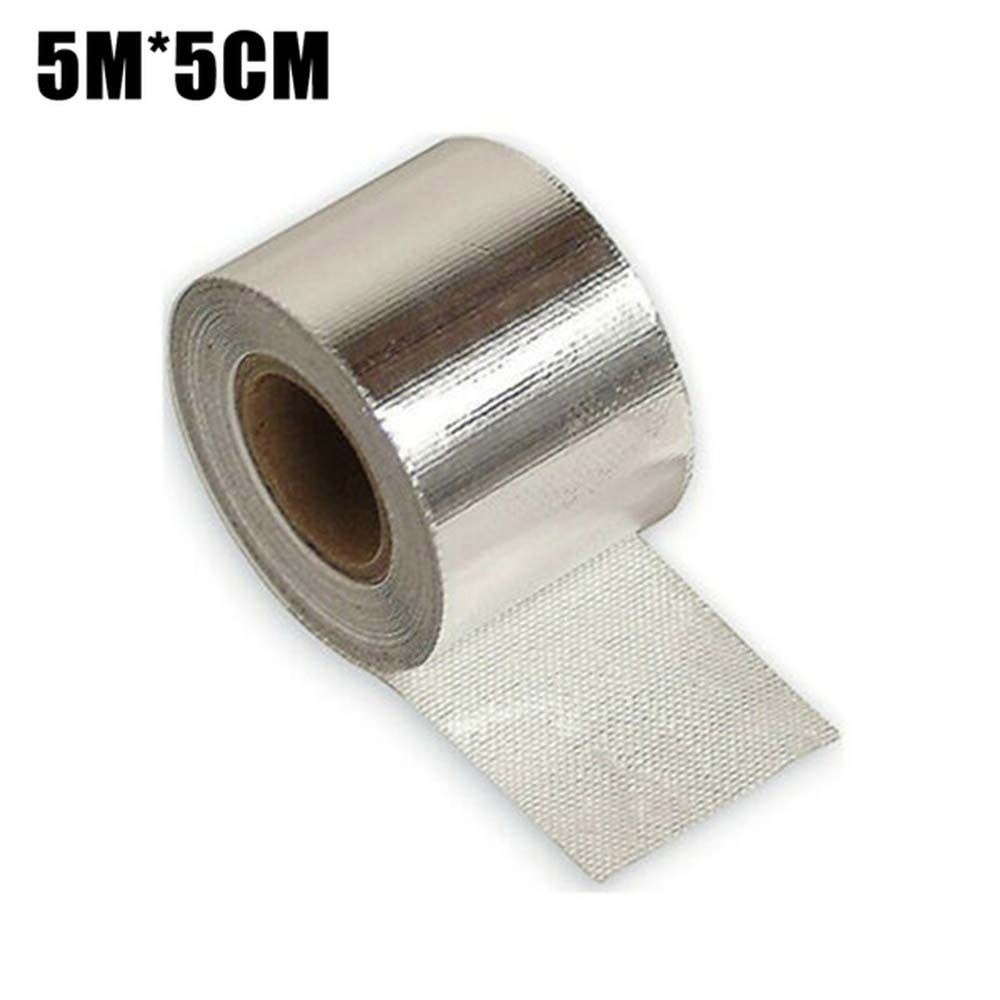 Cuộn băng keo sợi thủy tinh cách nhiệt dài 5m tự dính bảo vệ ống xả xe hơi/xe máy
