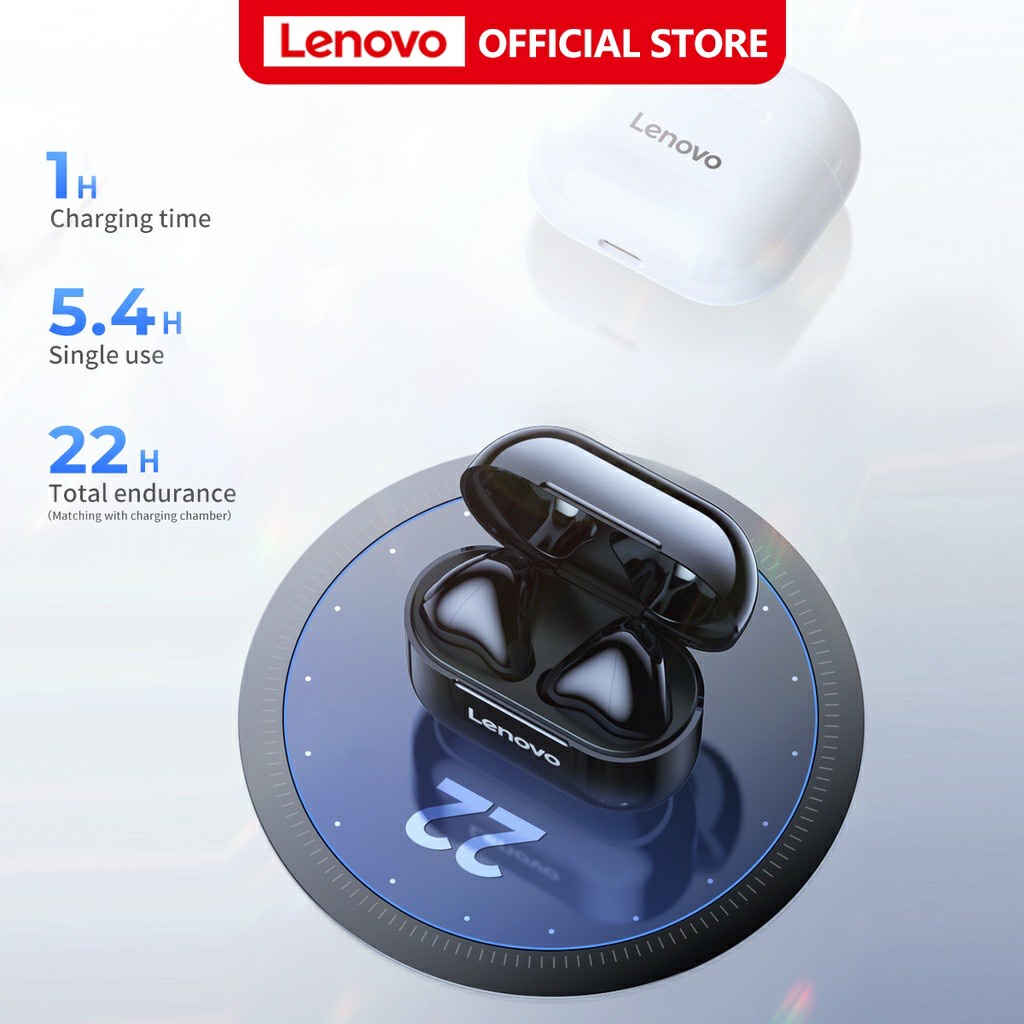 Tai nghe không dây Lenovo LP40 Pro Bluetooth 5.1 âm thanh nổi HD giảm ồn thông minh có mic cảm ứng chống nước