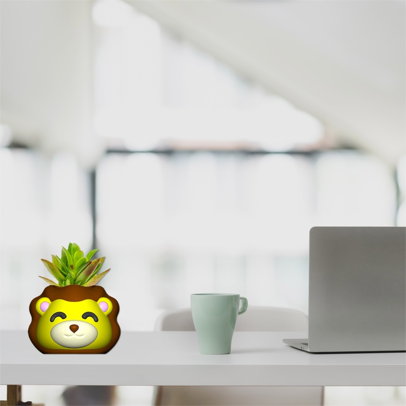 Khuôn Silicone Làm Chậu Cây Hình Sư Tử / Hình Học