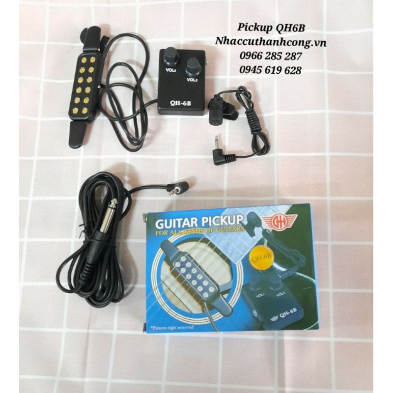 Bộ máy tăng âm guitar pickup guitar QH6B | Thiết bị Đoàn Đội