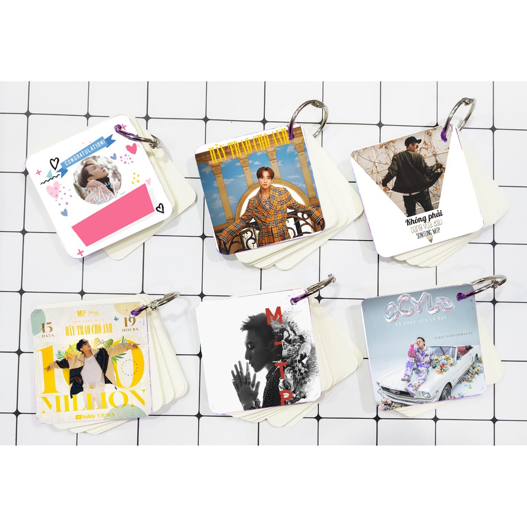 sổ note flashcard sơn tùng in hình FCT22 chibi kpop vpop