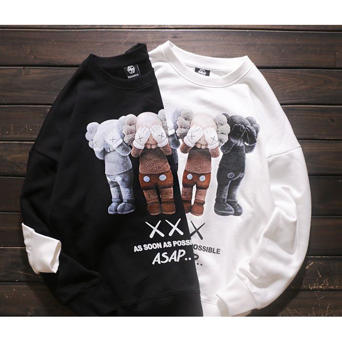 Áo sweater kaws hoạt hình asap