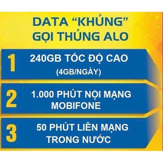 SIM 4G MOBIFONE 6C90 và 6C90N KM ( 4GB/NGÀY )