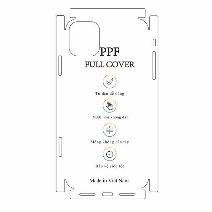 Dán dẻo PPF iPhone 11 mặt sau và viền