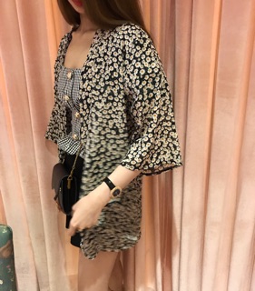 Áo Kimono Hoa Daisy (CÓ CLIP)