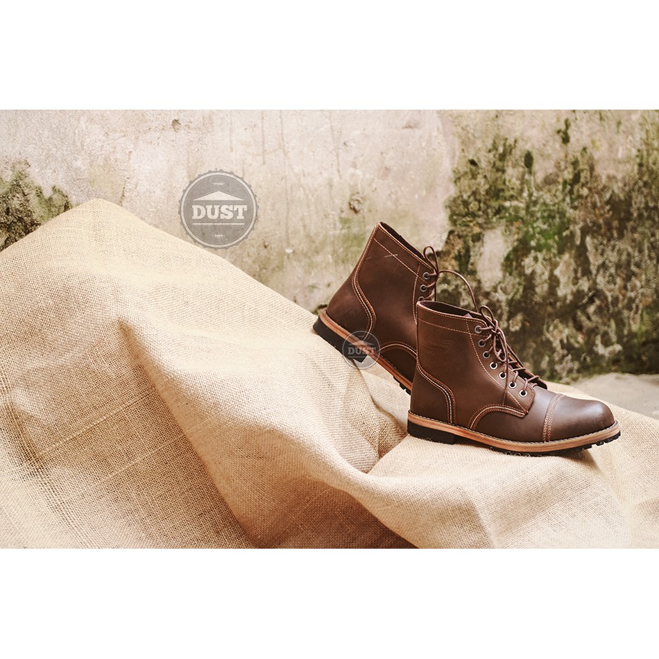 Giày cao cổ nam da bò redwing iron