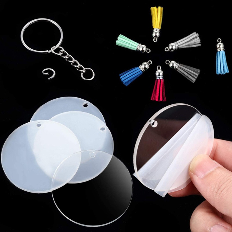 Mojito Móc Khóa Dạng Tua Rua Nhiều Màu Bằng Kim Loại Kèm 100 Vòng Nhỏ Kèm 100 Đinh Vít Tự Làm