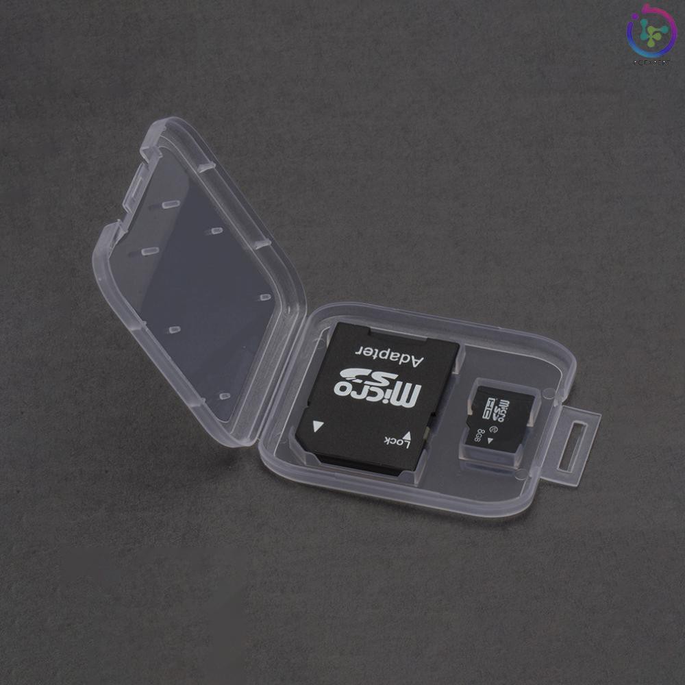 PCER♦SD Memory Card Case SDHC Holder Protector Transparent Box Plastic Storage