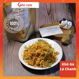 Khô gà lá chanh sấy giòn lắc loại 1 nhà làm không cay -150g - đồ ăn vặt siêu ngon - giòn rụm snack club