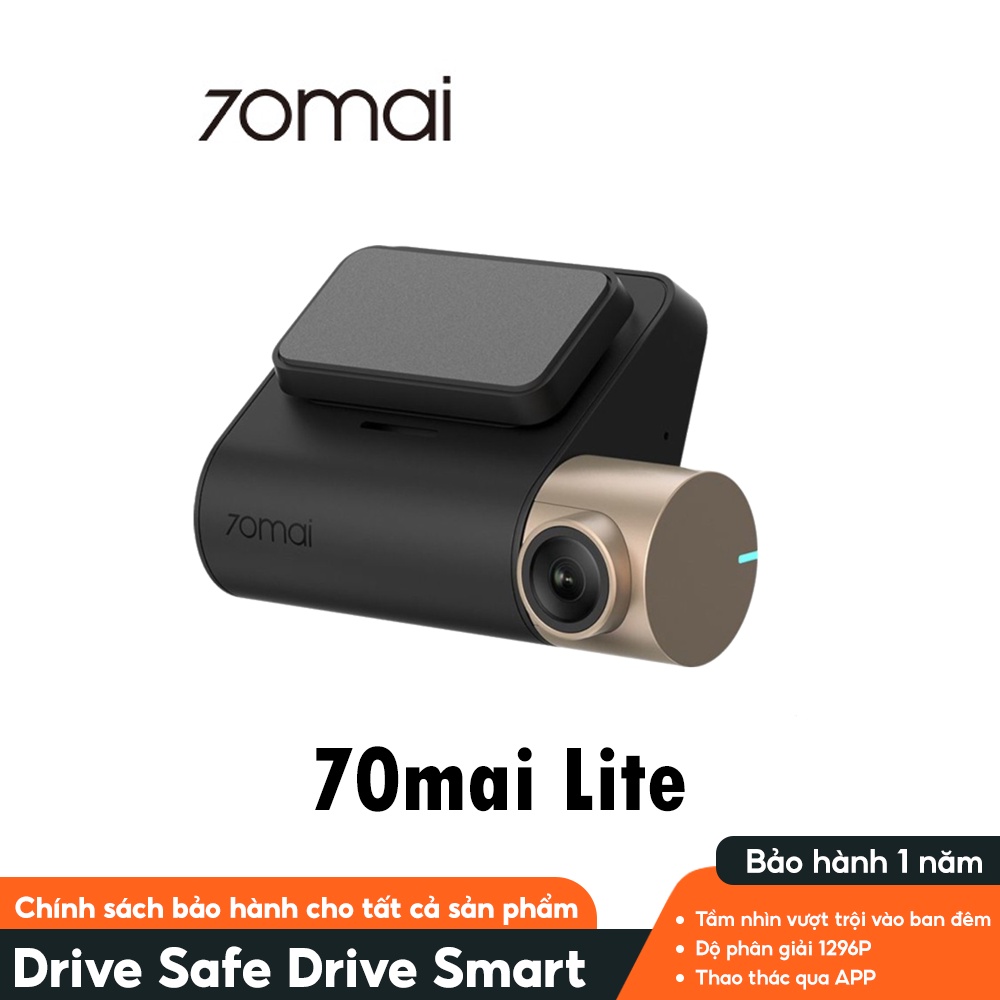 Camera hành trinh ô tô 70mai Dash Cam Lite Midrive D08 ống kính góc rộng - BẢN QUỐC TẾ | WebRaoVat - webraovat.net.vn